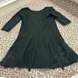 Maeve by Anthropologie forest green Dress with Floral Accents